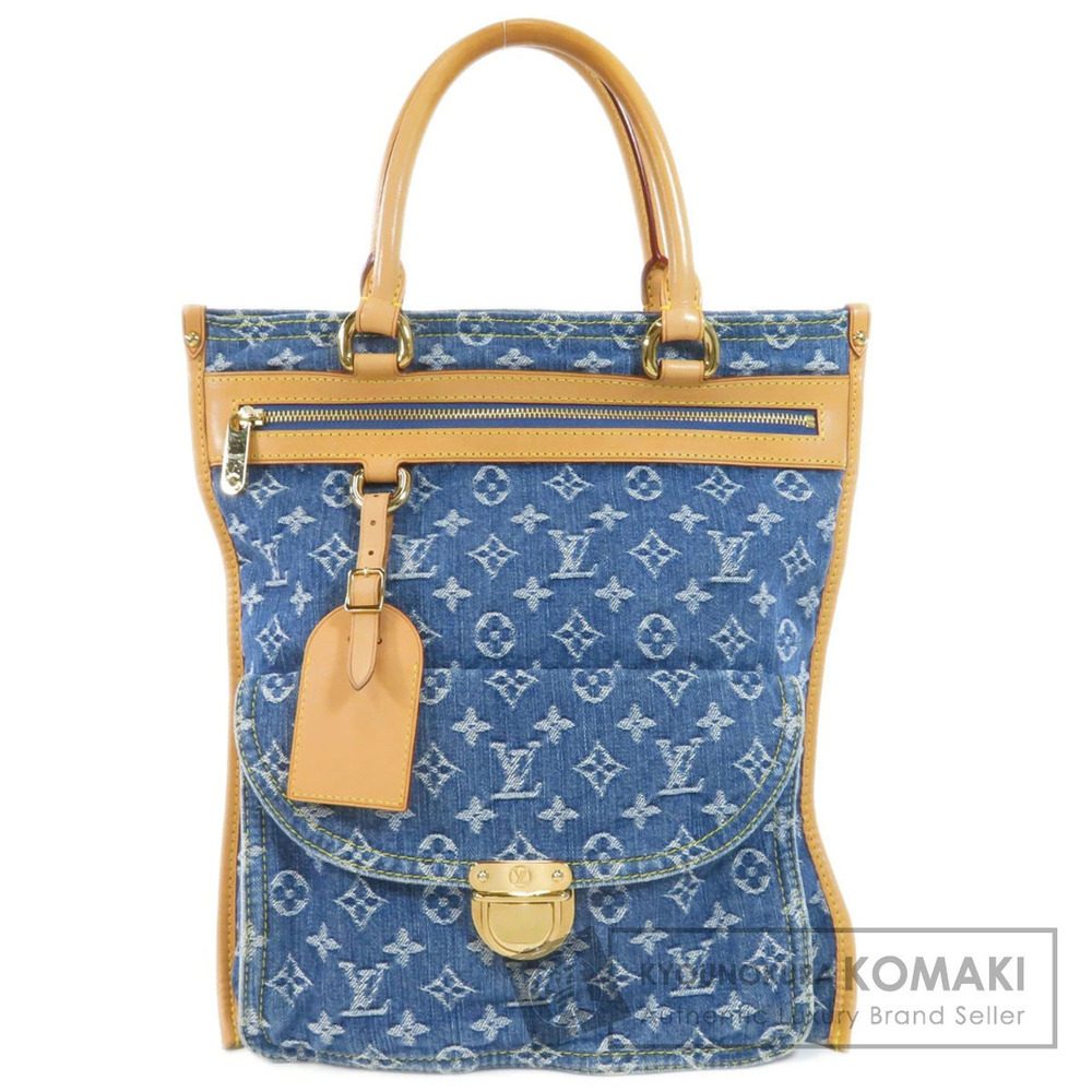 Louis Vuitton Flat Shopper Monogram Denim Tote Bag